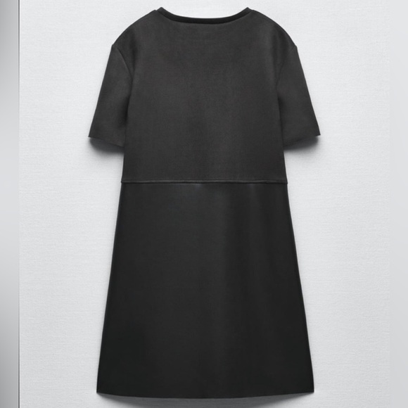 Sold ZARA Faux Suede and Faux Leather Dress - Picture 6 of 6